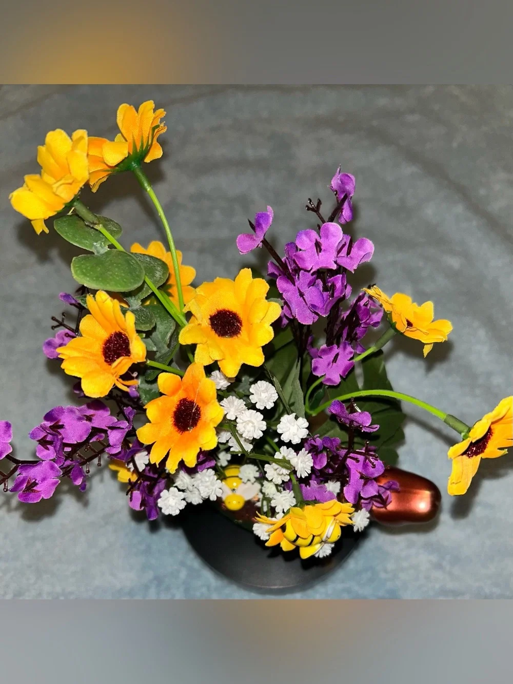 ADULT HUMOR SMALL FAUX FLORAL ARRANGEMENT/HANDCRAFTED